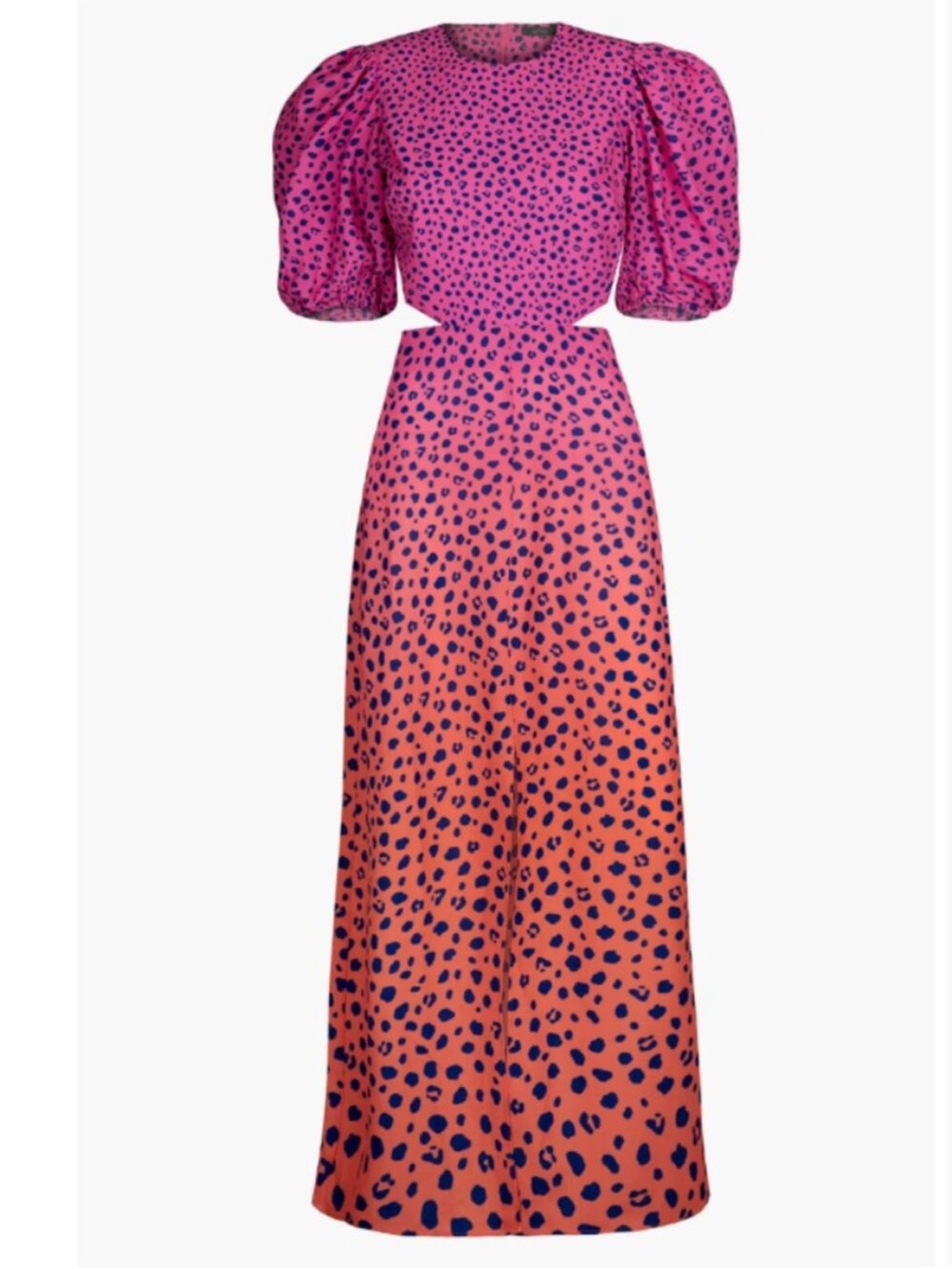 AFRM Liza Ombré Leopard Dress Maxi Slit
